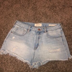 High-rise jean shorts